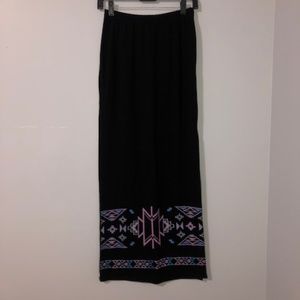 aztec print maxi skirt